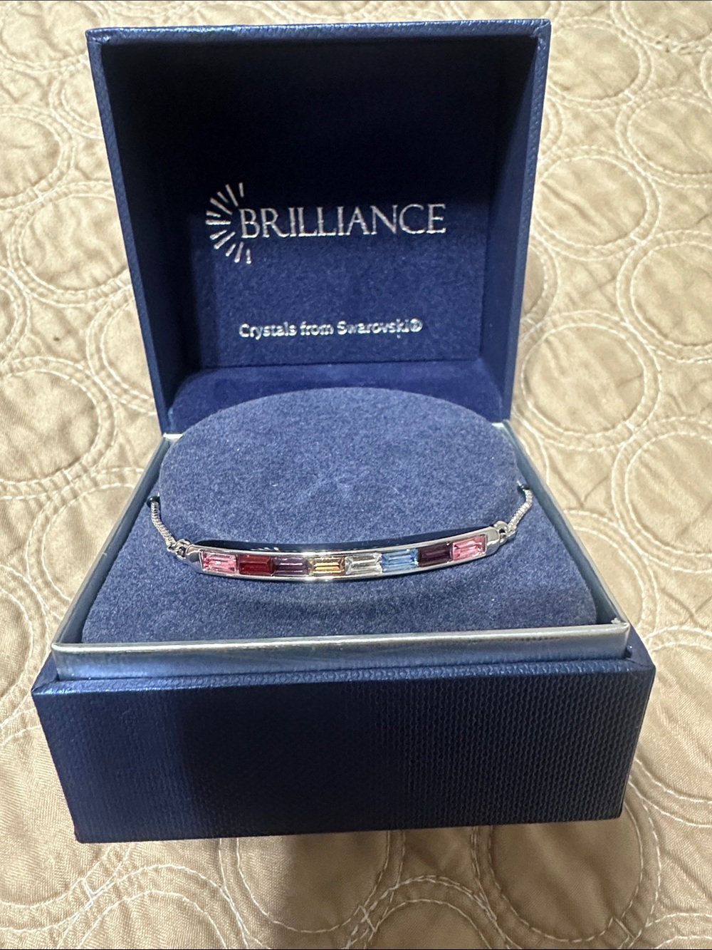 Multicolor Crystal Bar Bracelet -